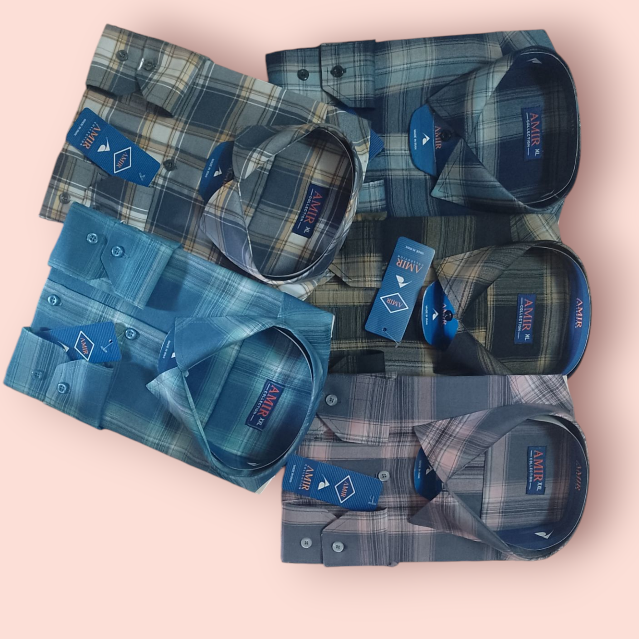 پیراهن مردانه چهارخونه نخی